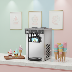 Machine à glace molle commerciale compacte LD BQL128 en acier inoxydable, moteur 1300W, modèle de table, garantie 1 an pour restaurant et usage domestique - Product Image 6