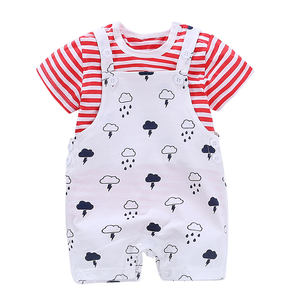 Ropa de Bebé Recién Nacido, Conjunto de Ropa Neonatal de Verano de Manga Corta a la Moda - Product Image 4