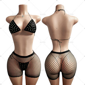 ملابس داخلية مثيرة شبكية من إيليتس، ملابس رقص غريبة، بيكيني، أزياء داخلية، ملابس رقص العمود - Product Image 2