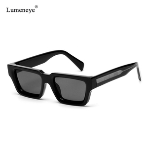 Lumeneye piccoli <span class=keywords><strong>occhiali</strong></span> <span class=keywords><strong>da</strong></span> <span class=keywords><strong>sole</strong></span> Vintage firmati neri <span class=keywords><strong>da</strong></span> <span class=keywords><strong>donna</strong></span> di lusso quadrati <span class=keywords><strong>rettangolari</strong></span> blu lenti <span class=keywords><strong>da</strong></span> uomo UV400 di alta qualità - Product Image 1