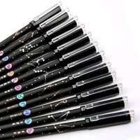 X1028-2 12 Set Pulpen Gel yang Dapat Dihapus dengan 12 Konstelasi Cocok untuk Siswa Sekolah Dasar, Pulpen Promosi 0.5MM Hitam dan Biru
