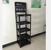Étagère de présentation de boissons en plastique polyvalente pour épicerie, sur mesure