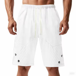 American summer men's casual <b>shorts</b> heavy loose breathable jacquard simple casual five-point pants - Product Image 2