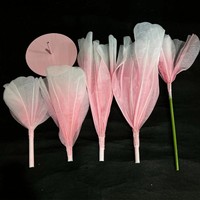 Fleurs artificielles géantes en organza pour table, directement de l'usine, avec support, design détachable, pour décoration de mariage et photographies