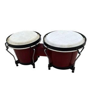 Instrumentos de música para niños de fábrica, cabeza de tambor de piel de cabra, tambor hecho a mano de madera, instrumentos de percusión, tambor <span class=keywords><strong>Bongo</strong></span> de madera - Product Image 2