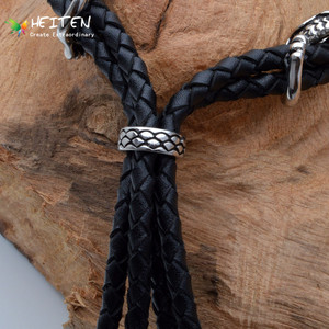 Bracciale da uomo di lusso semplice stile Dragon Series Design originale pistola nera colore tendenza a caldo in acciaio inox maglia a catena animale - Product Image 6
