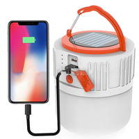 Luces Led solares para acampada, lámpara recargable para exteriores, Bombilla para tienda de campaña