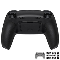 Kit de boutons arrière remappables en caoutchouc noir RISE Plus MAX avec butons de déclenchement à clic pour manette PS5 BDM030/040/050