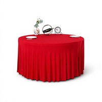 Nappe de table en polyester unie, épaisse, anti-poussière, style européen et américain, universelle quatre saisons, pour table à manger, résistante au soleil