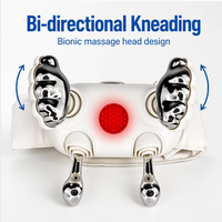 Masseur sans fil rechargeable pour le cou et les épaules, massage par pétrissage 4D simulant une main humaine, thérapie chauffante réglable, utilisation à domicile, au bureau ou en voiture