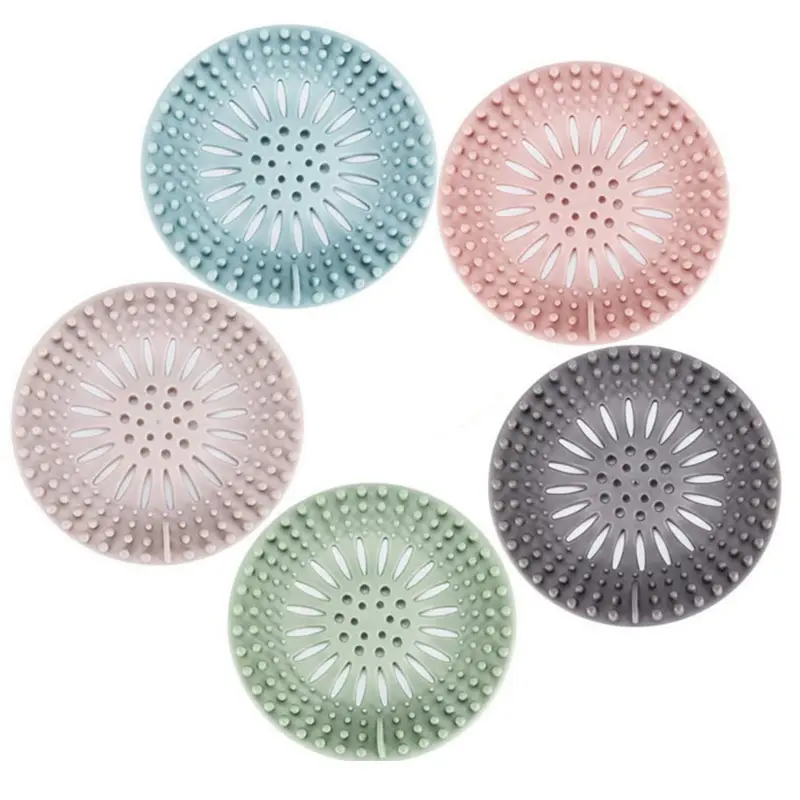 Kitchen Bathroom Floor Shower Drain Cover Strainer Silicone Hair Stopper Sink Strainers For Hair Catcher