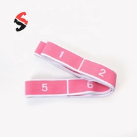 Sangle de ceinture de danse de yoga en tissu flexible à haute élasticité avec chiffres