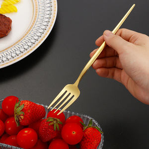 304 Stainless Steel Cutlery <b>Set</b> Minimalist Design Mirror Finish Coffee Spoons Knife Forks Reusable Western Tableware - Product Image 5