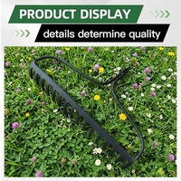 Tête de râteau de jardin professionnelle de 415 mm de large, 14 dents, matériau épaissi pour le nivellement du sol