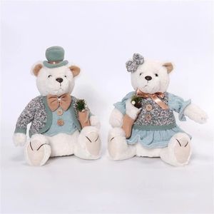 <b>Cute</b> Seasonal <b>Cute</b> <b>Bear</b> Plush Duo High Quality Soft Fur Ornament for Winter Decor Xmas Gift/Family Present - Product Image 2
