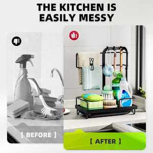 Standing Type Metal Countertop Sink <strong>Towel</strong> Rack Kitchen <strong>Towel</strong> Drain <strong>Storage</strong> <strong>Unit</strong> for Cleaning - Product Image 3