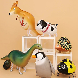 Ballons gonflables animaux pour enfants : dinosaures, chats, chiens – Décorations et fournitures de fête d'anniversaire pour enfants – Ballons marcheurs en aluminium - Product Image 6