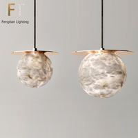 Plafonnier rond en marbre Post-moderne, luminaire décoratif de plafond, idéal pour un salon, une salle à manger, un Bar, une chambre à coucher, un escalier de luxe, un Style nordique