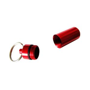Portable Waterproof Medicine <b>Bottle</b> Keychain Outdoor Mini Aluminum Alloy <b>Pill</b> Box Keychain - Product Image 4