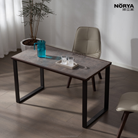 Table en bois massif minimaliste nordique NORYA avec structure métallique pour petits espaces, chambre à coucher, bureau, meubles en bois pour la maison