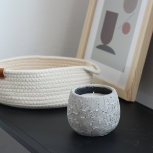 Hiện đại chất lượng cao vòng hình dạng xi măng nến rỗng <span class=keywords><strong>container</strong></span> cho trang trí nội thất - Product Image 3