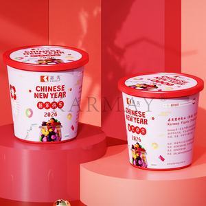 Suministro de Fábrica, 650g 25OZ, Envases de Plástico para Gomitas, Dulces de Gelatina, Dulces Blandos, con Tapa, Vaso de Plástico IML, Caja Roja de Año Nuevo - Product Image 5