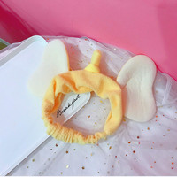 Bandeau en peluche pour bébé fille avec oreilles d'éléphant, confortable, pour les soins de la peau des femmes