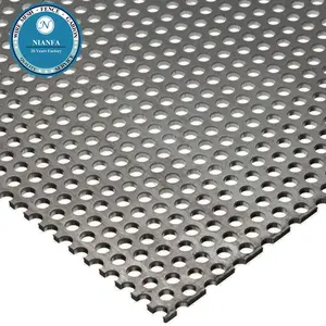 0.7 mm Aluminum Perforated Metal Sheet Stainless Steel Wire Plain Weave Decorative Perforated Mesh for Screens