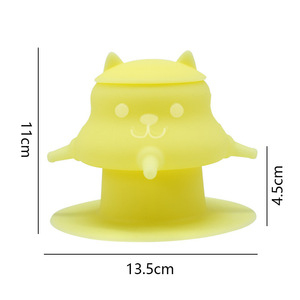 Bol d'alimentation pratique en silicone de qualité alimentaire avec ventouse, multi-tétines, antidérapant, étanche, à motif uni, pour chat, chien, bébé, animal de compagnie - Product Image 5