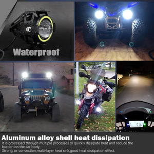 Lelanpu 30W <span class=keywords><strong>LED</strong></span> <span class=keywords><strong>Moto</strong></span> U7 Phare de <span class=keywords><strong>moto</strong></span> Laser Lumière Angle des yeux <span class=keywords><strong>Feux</strong></span> <span class=keywords><strong>additionnels</strong></span> Antibrouillard Universel <span class=keywords><strong>Moto</strong></span> - Product Image 4