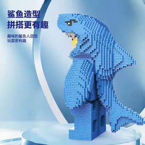 3310 Khối Nhỏ Bộ Đồ Cá Mập Lớn Khối Xây Dựng Con Người Mô Hình Lắp Ráp Lắp Ráp Trang Trí Cửa Hàng - Product Image 5