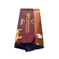 Sachet Mylar personnalisé imprimé avec fermeture arrière pour emballage de barres chocolatées et de poudres, avec encoche de déchirement