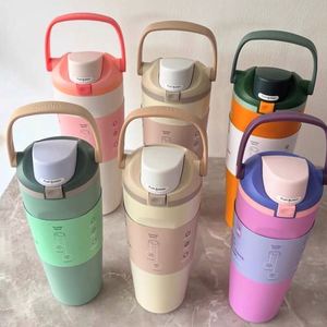 304 Stainless Steel <b>Double</b> <b>Wall</b> Vacuum Insulated Leak-Proof BPA Free 30oz Large Capacity Outdoor Sports Drinkware - Product Image 2