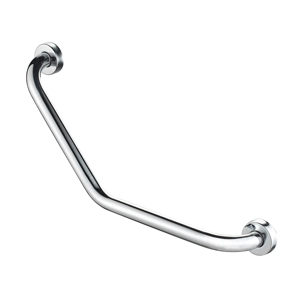 Shower Angled Grab Bar 17.3-inch Bathroom Safety Handle Bathtub Arm Safe-Grip Bar Wall-Mounted Stainless Steel Anti-Slip Bar