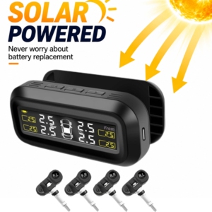 Système de surveillance de pression des pneus (TPMS) interne solaire USB à double charge pour voiture, affichage numérique LED, correspondance rapide, sans programmation - Product Image 1