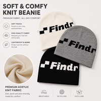 Bonnet en tricot jacquard personnalisé avec logo, pour homme et femme, style décontracté, protection contre le froid