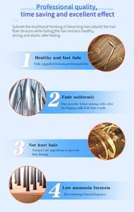 Meiduaugeas Nivel 9, Polvo Decolorante para el Cabello de Color Azul Saon, de Rápida Decoloración, Sin Polvo, Bajo en Amoníaco, Coloración Permanente - Product Image 6