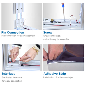 Заводская изготовленная на заказ Магнитная витрина световой короб вывеска плакат держатели светодиодная тонкая алюминиевая настенная рамка - Product Image 4