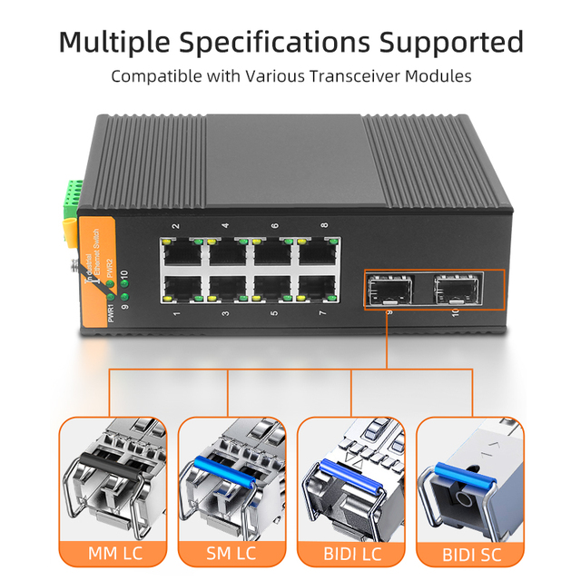 New Factory Supply Unmanaged Gigabit POE Industrial Switch IP40 Protection High Efficiency Duplex 20G Capacity IP Camera CCTV