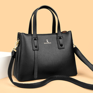 Bolsos cruzados de cuero PU de gran capacidad y alta calidad para mujer, bolso de hombro de diseñador de lujo, bolso de mano informal para mujer - Product Image 1