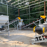 Vente directe d'usine, ligne de production automatique d'engrais organique en poudre, haute efficacité, faible coût, capacité de 1 à 10 t/h