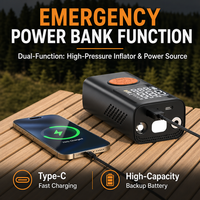 Compresseur d'air électrique portable sans fil 150 PSI, pompe à air rechargeable 4000 mAh avec batterie externe pour voiture, vélo, ballon