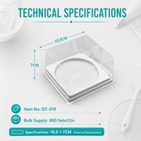 Boîtes d'emballage carrées transparentes en plastique jetables personnalisées pour hamburgers, gâteaux, pâtisseries, desserts et pain en PET – Vente en gros
