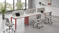 Poste de travail modulaire pour espace ouvert avec écran de confidentialité pour les aménagements de bureaux d'entreprise
