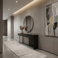 Panneau décoratif moderne en bois WPC avec placage de bambou et cristal de carbone pour salle de conférence