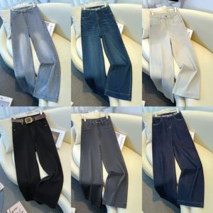 Pantalones Vaqueros de <span class=keywords><strong>Mujer</strong></span> de Pierna Recta y Ancha con Diamantes de Imitación, Súper Ventas Primavera y Otoño, Ropa de Calle para Dama, Venta al Por Mayor a Bajo Precio - Product Image 5