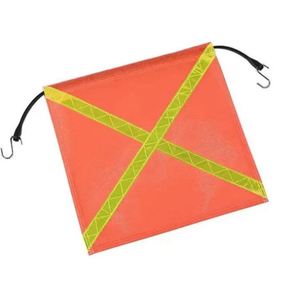 Wholesale Highway Truck Mesh Fabric Anti-Wrinkle Reflective Silk Screen Printed Customizable Design Vehicle Safety <b>Flag</b> Hook - Product Image 4