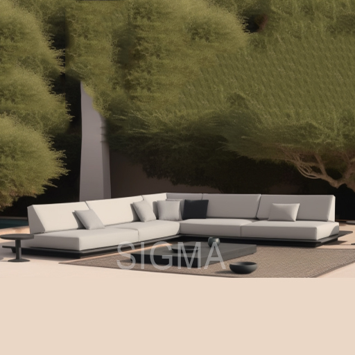 New Design Luxury Garden Sofas Leisure Modern Outdoor Sectional Aluminum Sofa