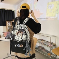Tas Ransel Anime Trendy untuk Remaja Laki-laki Kapasitas Besar Gaya Jalanan Tas Sekolah Kasual Tas Laptop Travel Grosir