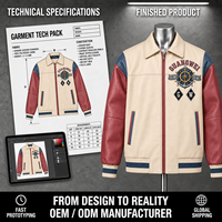Veste universitaire en cuir véritable trois tons personnalisée avec patch brodé appliqué, veste de baseball en cuir de vachette ciré à blocs de couleur pour homme